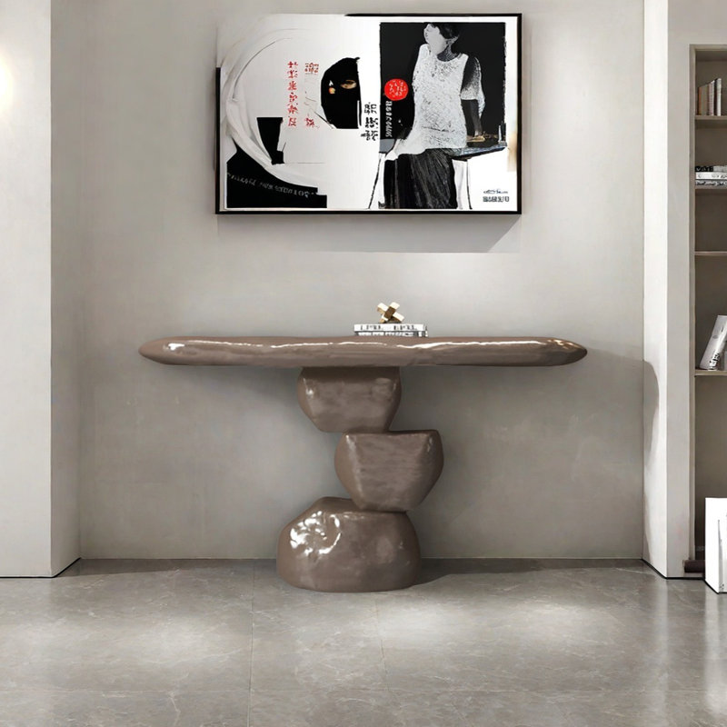 Console Modern Minimalist Art Design, H 35,43 po x l 55,12 po x P 15,75 po, Brun