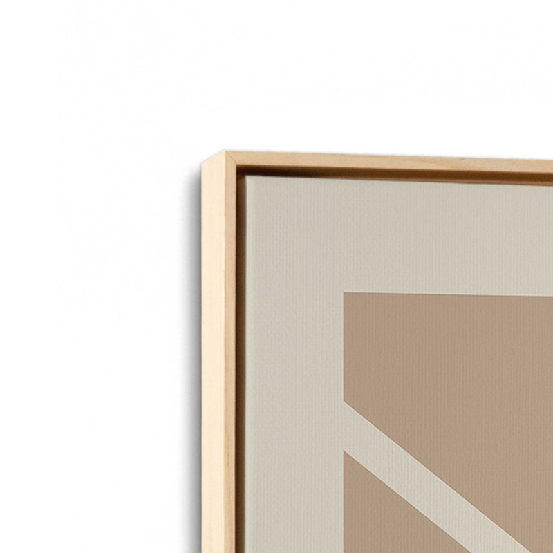 Impression sur toile Bauhaus, H 12,75 po x l 8,75 po x P 1,75 po, Cadre américain en érable flottant