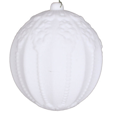 Ornement boule en relief floqué