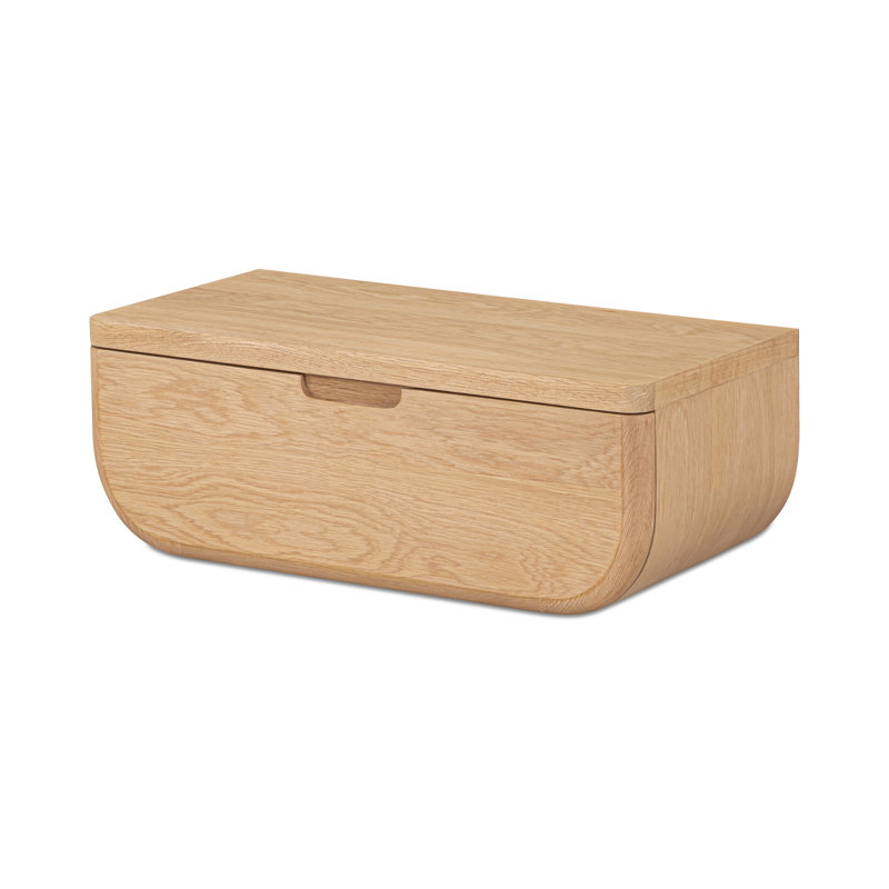 Hettie Floating Nightstand Natural, Brown