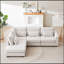 Canapé Canapé convertible en L en forme de L avec pieds en plastique avec 5 coussins et 4 coussins lombaires-1337800857