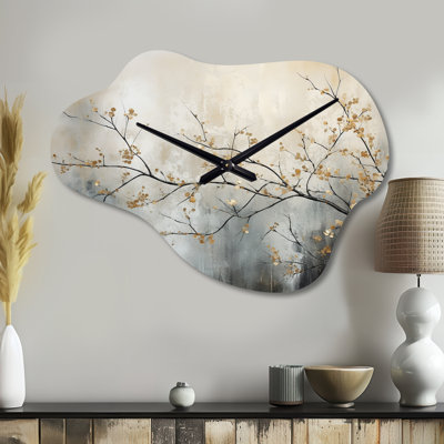 Arbre horloge murale Ethereal Reverie I - horloge murale asymétrique en métal