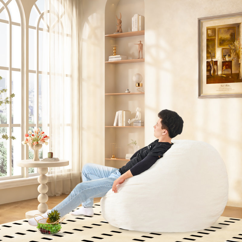 Fauteuil-sac géant pour adultes, Blanc