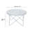 32" Modern Round Marble Effect Coffee Table with Geometric Metal Base, Small Living Room Accent Table
