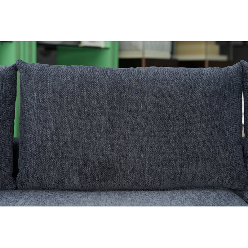 Lorett 2 - Piece Upholstered Sectional, Dark Blue