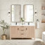 Meuble-lavabo double 60 po avec plateau en pierre blanche Charnley-1439024466
