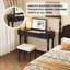 Coiffeuse noire de style français de 120 cm avec miroir rabattable-583260289