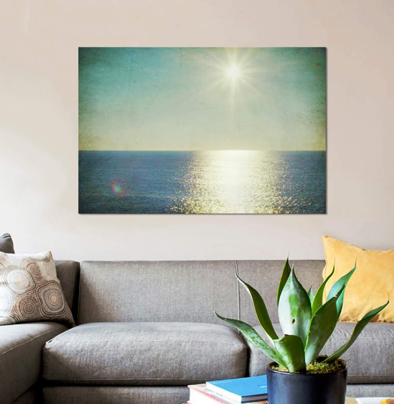 «Sun Flare» par Lupen Grainne, impression sur toile, H 18 po x l 26 po x P 1,5 po, Toile avec cadre noir, Pas de tapis
