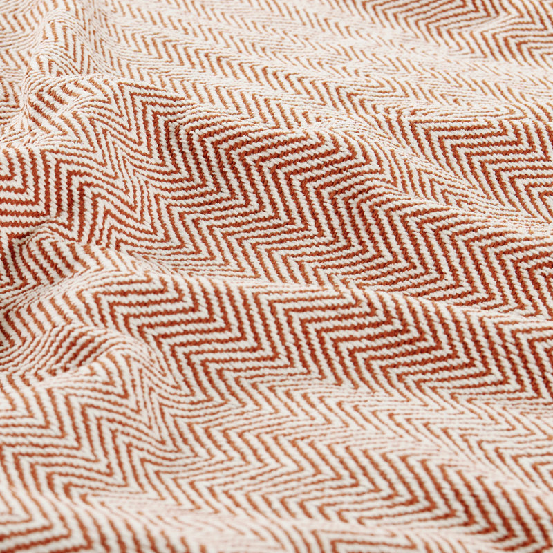 Knitted Throw Blanket, Rust