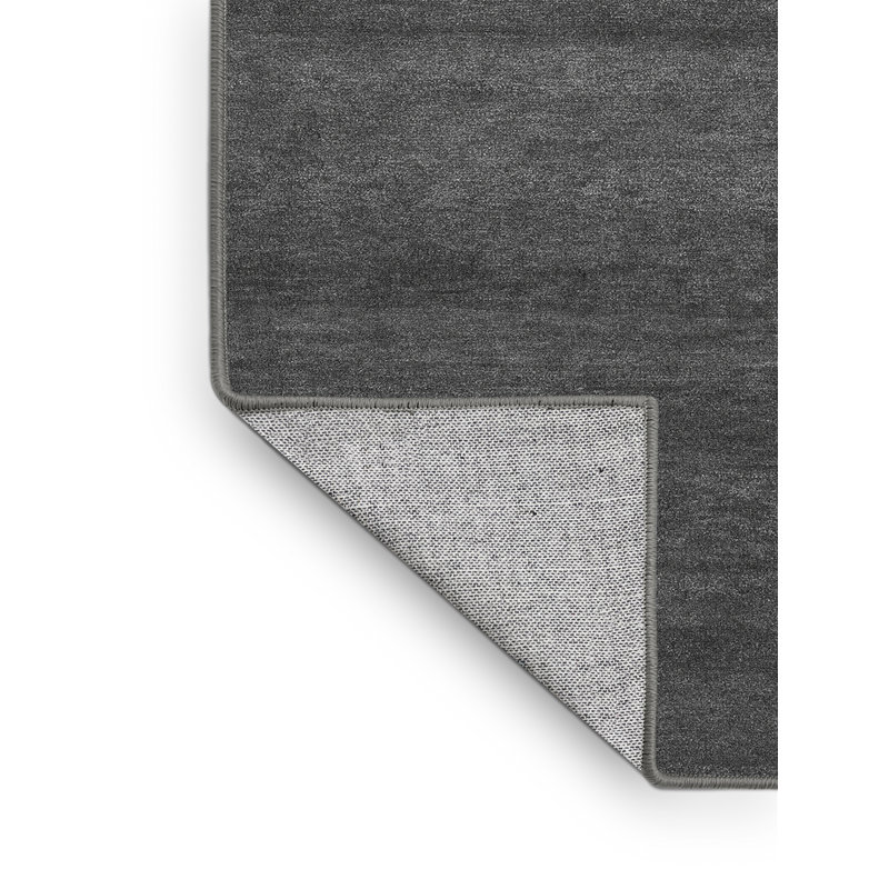Tapis gris clair / gris foncé en chenille tissé à la machine Lennards, Tapis de couloir 2 pi x 5 pi