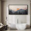 «Sun Mountain Landscape Serene Mountain Sunset Landscape with Pine Trees», reproduction d'art sur toile-111176734-98042264