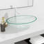Metro Lane Adaryll 500mm L x 370mm W Glass Circular Sink-661428578