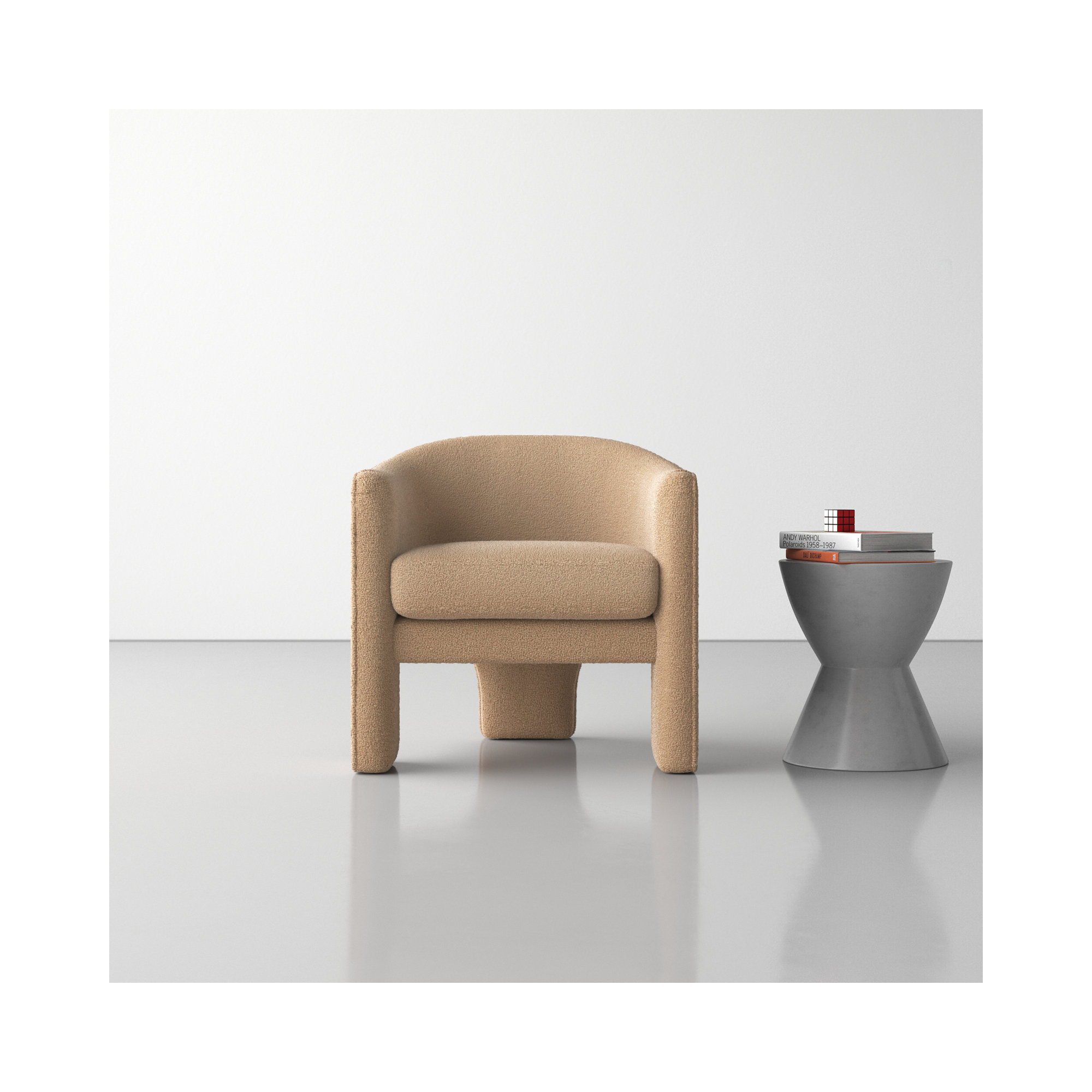 Upland Upholstered Armchair, Brown Sherpa