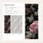 Papier peint floral, affiche murale mauve rétro