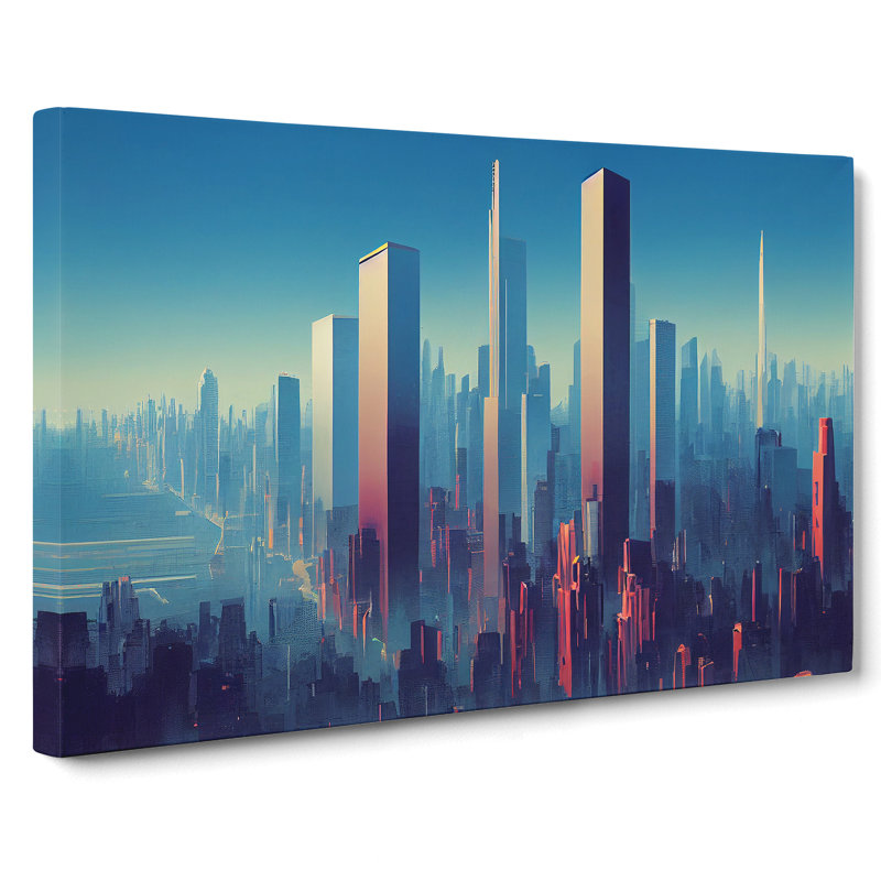 Miraculous Skyscraper Skyline - Wrapped Canvas, 50cm H x 76cm W x 3cm D