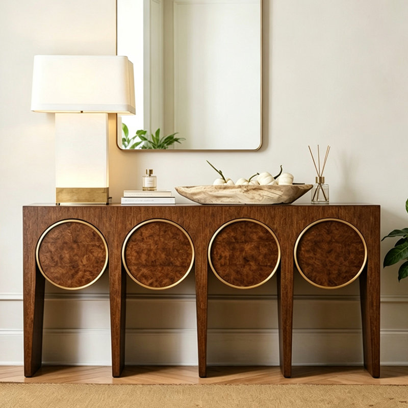Console Mid-Century moderne, H 33,9 po x l 78,7 po x P 15,7 po