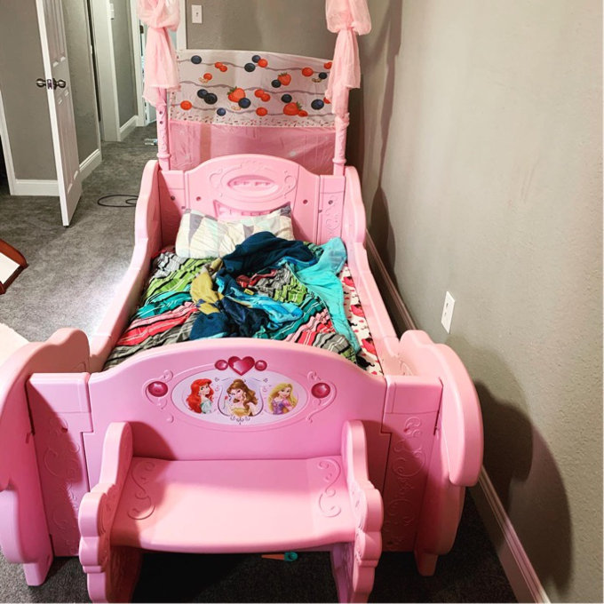 Delta Children Disney Princess Carriage Convertible Toddler Bed