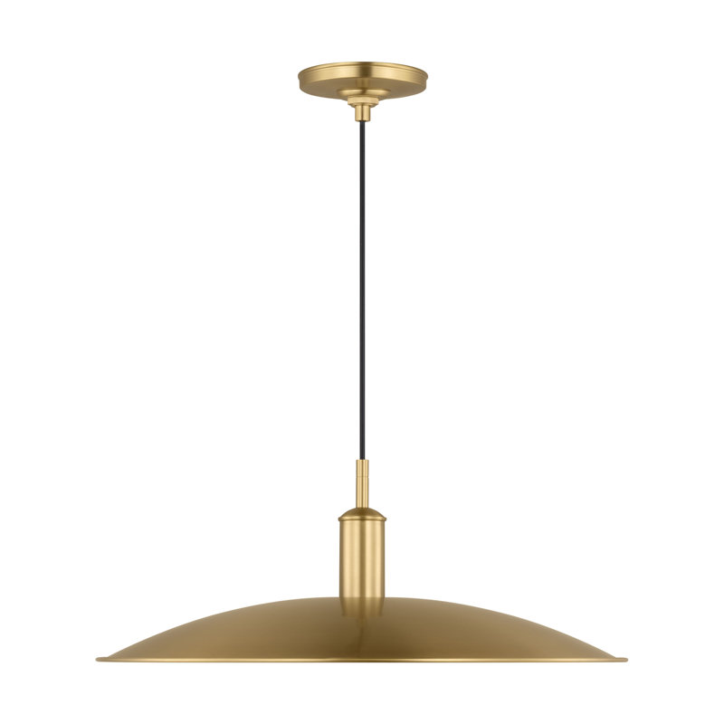 Thomas O'Brien Dash 1 Light Dining Room Pendant With Shade, 183" H x 24" W x 24" D, Burnished Brass