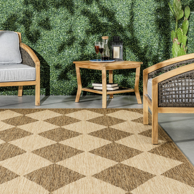 Cape Trellis Indoor/Outdoor Area Rug, Rectangle 6'7" x 9'