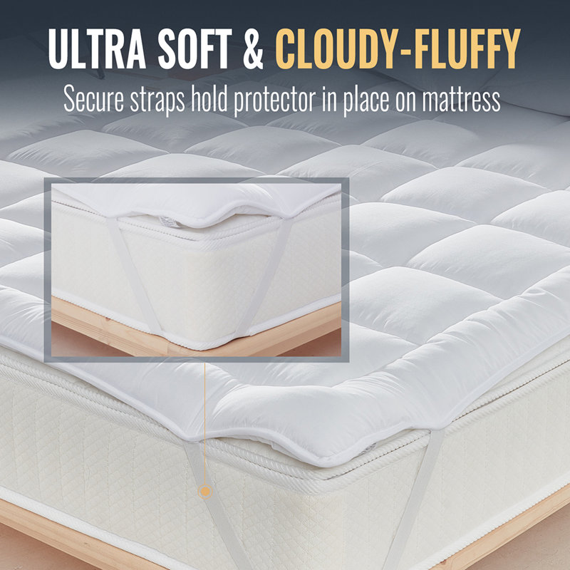 2" Mattress topper, King, Down Alternative, Plush