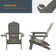 HIPS Folding Adirondack Chair Weather Resistant