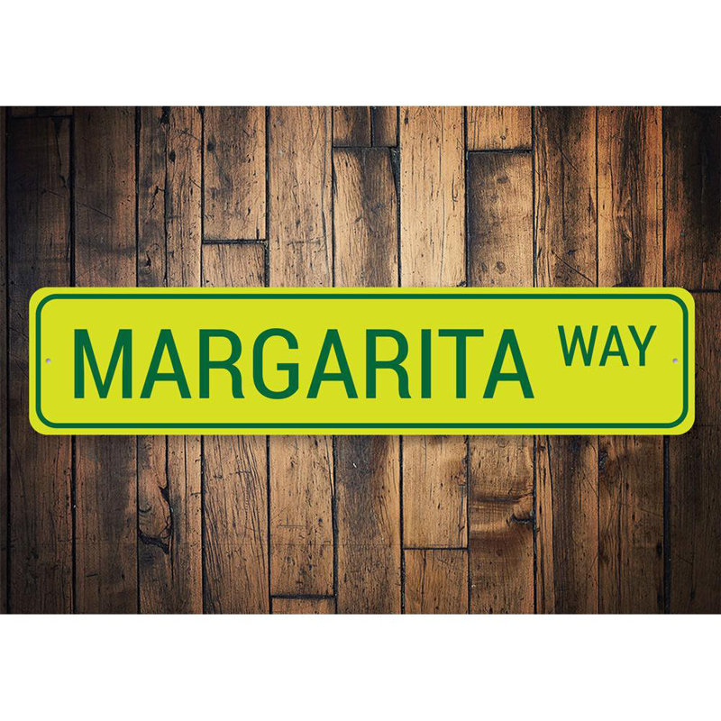 Plaque en aluminium Margarita Way, H 6 po x l 24 po x P 0,063 po