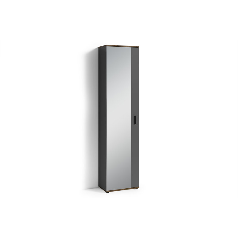Deshaunta 1 Door Manufactured Wood Wardrobe, Brown