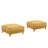 Upholstered Orange Square Corduroy Ottoman with Solid Wood Legs, Ottoman Modular Part For Sectional Sofa-1619641490