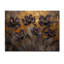 Doré mauve chardon fleurs chanson Harmony II - décoration murale bois de chardon - sur bois de pin naturel-117154204