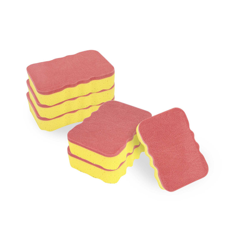 Éponge de nettoyage et éponge à récurer combinée 1 pièce 7,4 x 5,1 x 1,9 pouces