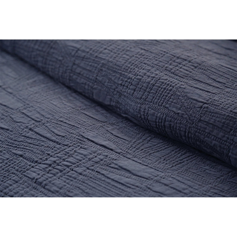 Harbour Farmhouse / Country Cotton Coverlet, Queen, Navy