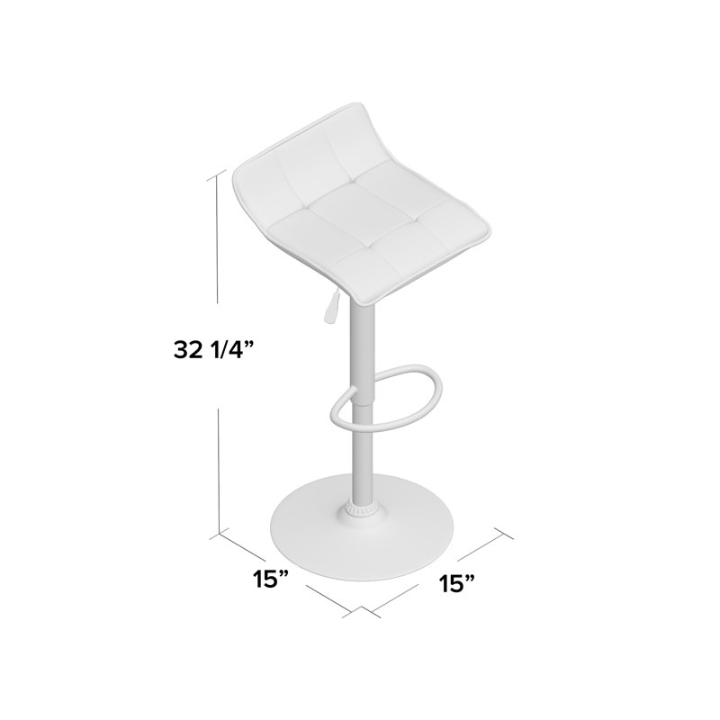 Tabouret de bar pivotant à hauteur réglable Noriega, Mauve