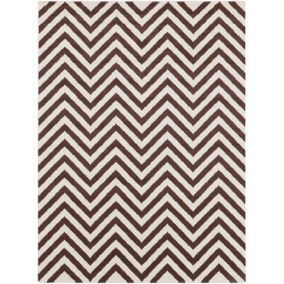 Tapis à chevrons chocolat Greer