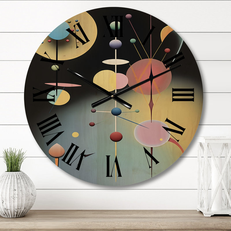 Horloge murale en bois massif Pellenberg, Moyenne