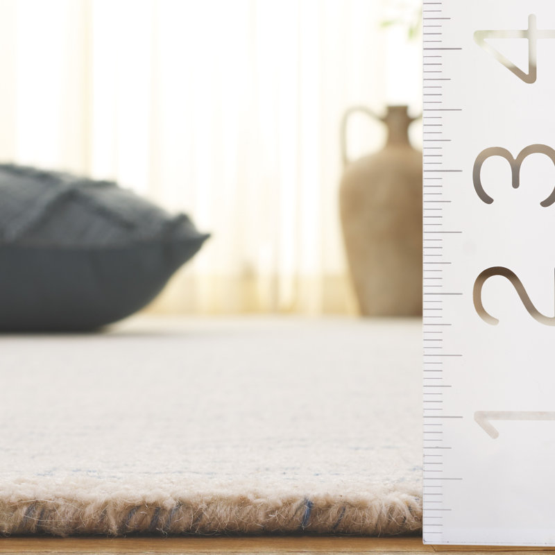Abstract Hand Tufted Wool; Cotton Abstract Indoor Rug, Square 6'