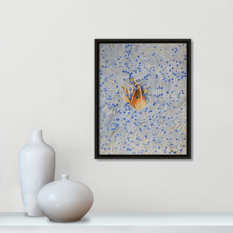 Imprimé poisson clown par Mike Ragan pour , Espresso, H 15,5 po x l 12,5 po