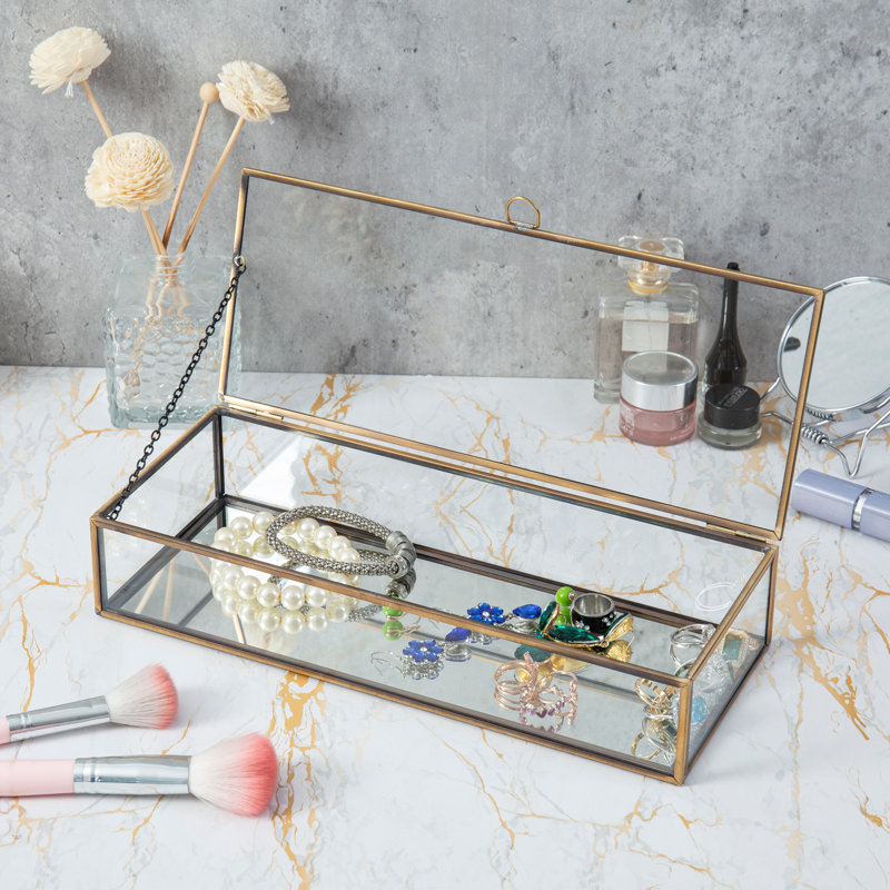 Metal & Glass Jewellery Box