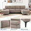 Canapé modulaire rembourré en U de 106 po de largeur avec méridienne-594315323
