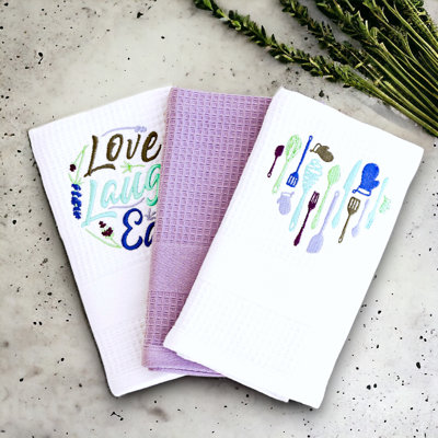 Lavender Love Kitchen Towels, Set of 3