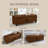 48" Ottoman Bench With Storage, Bench For Bedroom,Living Room,Hallway, Upholstered Tufted Faux Leather PU Ottoman Brown-2114379606