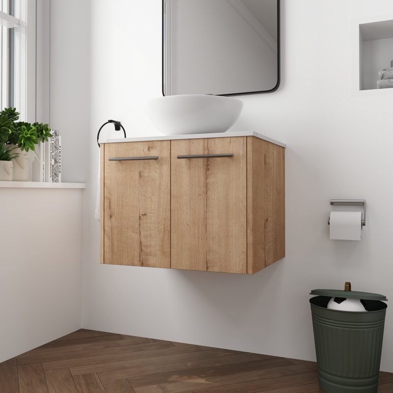 Ensemble de meuble-lavabo mural simple l 24 po Masami