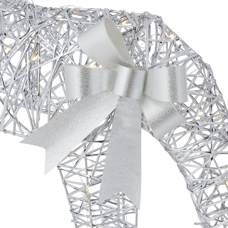 Metallic Silver Reindeer, Pre-Lit with 120 Micro Warm White LED Lights, Plug In, 36"H x 6"W x 20"D