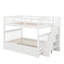 Lit double superposé au dessus d'un lit double avec lit gigogne-1131783806