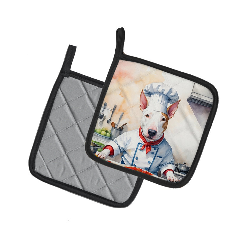 Ensemble de poignées en polyester Caroline's Treasures The Dog Chef