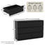 Tanino 4 Piece Bedroom Set (2 Drawer Large Bedside Chest X2, 6 Drawer Chest, 2 Door 2 Drawer Wardrobe)-1527299823