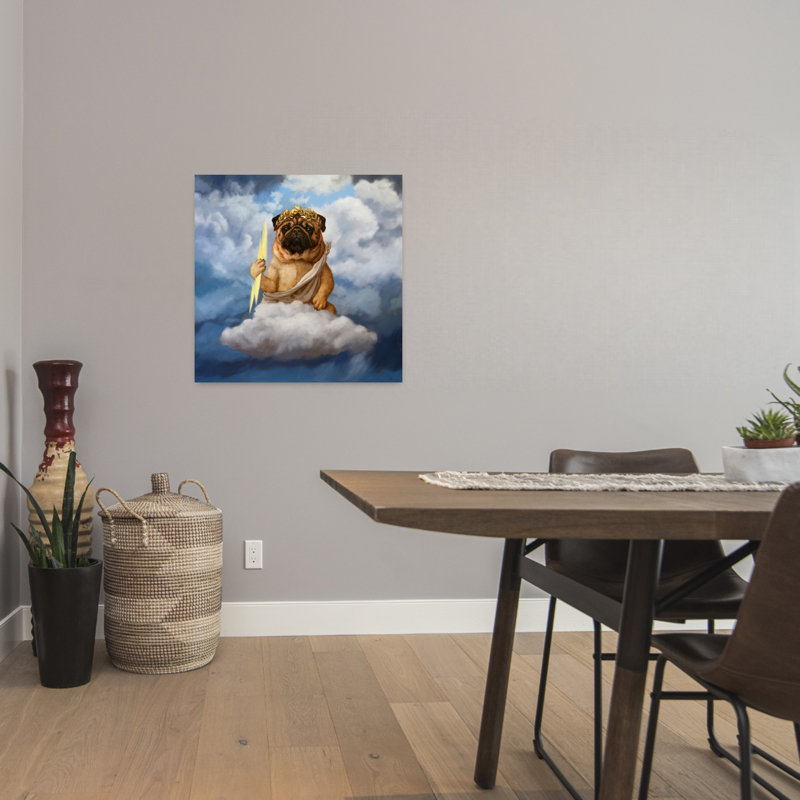 Art urbain contemporain Zeus's Bitch Dog, H 24 po x l 24 po