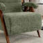 Fauteuil d'appoint rembourré de style Mid-Century avec accoudoirs et pieds en bois massif-1480474122
