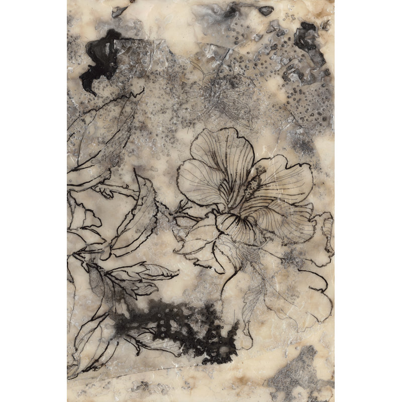 Tattooed Floral II by Jennifer Goldberger - Wrapped Canvas Print, 30cm H x 20cm W