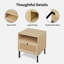 Aimara 3-Piece Bedroom Set, 51" Rattan 6 Drawer Dresser & Nightstand Set of 2-1583213633