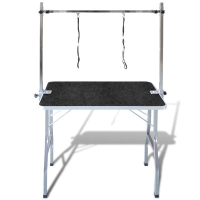 Frethi 63'' H x 24.2'' W x 41.3'' D Iron Foldable Dog Tabletop Grooming Table